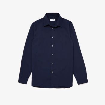 Lacoste Regular Fit Premium Cotton Poplin Shirt - Šortky Pánské Tmavě Blankyt Blankyt | CZ-Ul0kHa